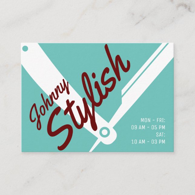 Cartão De Visita O profissional clássico destaca o azul (Frente)