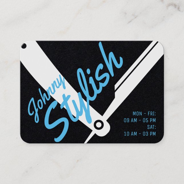 Cartão De Visita O profissional clássico destaca-se preto (Frente)