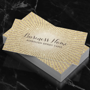 Cartão De Visita O pulverizador Dourado moderno do Airbrush do
