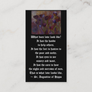 Cartão De Visita "O que ama o olhar como?" ~ St Augustine