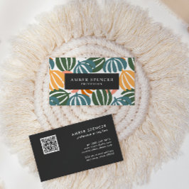 CARTÃO DE VISITA O RETRO DE CÓDIGO QR DEIXA O BOTÂNICO BRUTO