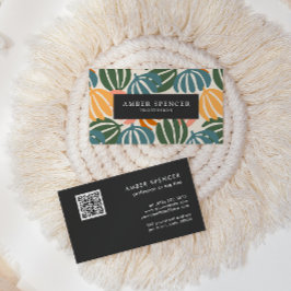 CARTÃO DE VISITA O RETRO DE CÓDIGO QR DEIXA O BOTÂNICO BRUTO