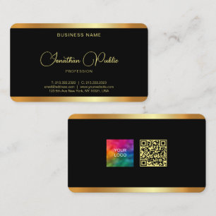 Cartão De Visita O seu logotipo de empresa Código QR Texto personal