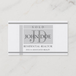 Cartão De Visita O sinal residencial do corretor de imóveis listra