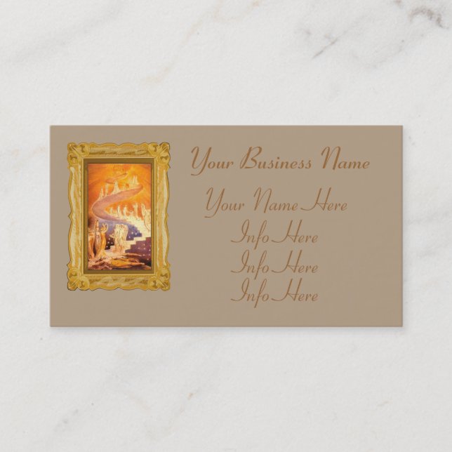 Cartão De Visita O sonho de Jacob por William Blake (Frente)