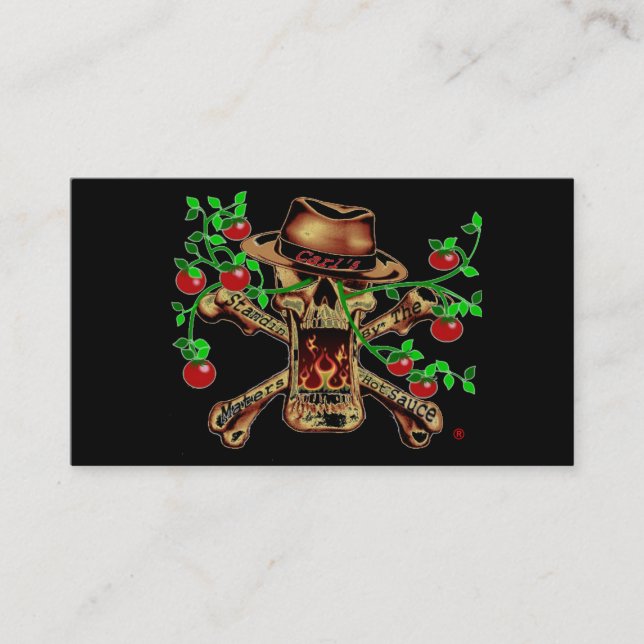 Cartão De Visita O suplente Bty de Carl o Maters (Frente)