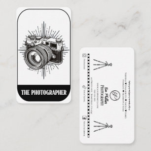 Cartão De Visita O Tarot DSLR Preto Fotografia do Fotógrafo
