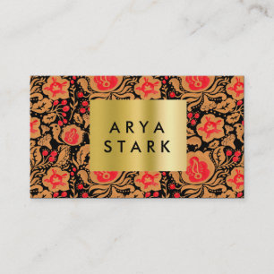 Cartão De Visita O teste padrão de Khokhloma Kulture