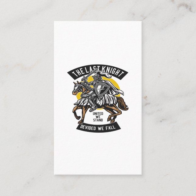 Cartão De Visita O Último Cavaleiro (Frente)