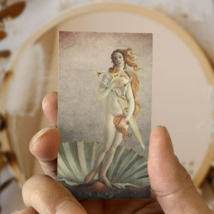 Cartão De Visita O vintage Venus do cabeleireiro & o ouro Scissor o