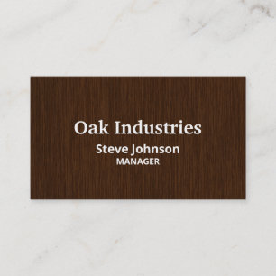 Cartão De Visita O Woodgrain Castanho Escuro Parece Profissional