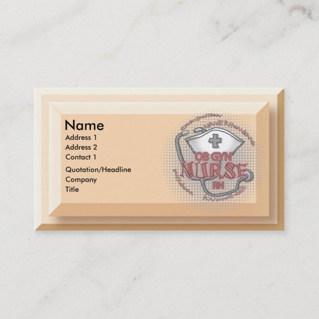 Cartão De Visita ObGyn Enfermeira Axiom (Frente)