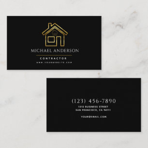 Cartão De Visita Obras modernas de artesanato de carpinteiro madeir