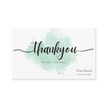 Obrigado de negócios de logotipo personalizado par