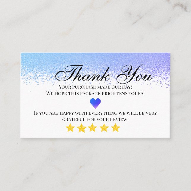 Cartão De Visita obrigado de negócios que você fez em casa (Frente)