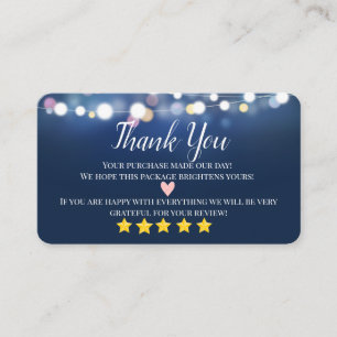 Cartão De Visita obrigado de negócios que você fez em casa