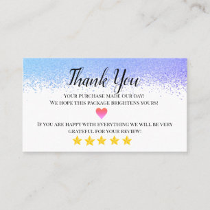 Cartão De Visita obrigado de negócios que você fez em casa