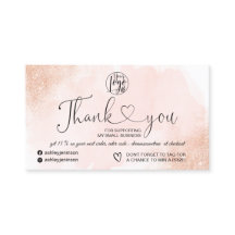 obrigado do logotipo do coração cor-de-rosa com br