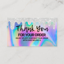 Obrigado Elegant Holographic Dripe Instagram