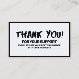 Cartão De Visita Obrigado Elegante Desconto do Instagrante Russo