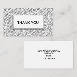 Cartão De Visita Obrigado Gracias Arigato Black White Gratidão