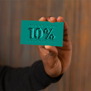 Cartão De Visita Obrigado Logotipo QRCODE 10% OFF Discount Code Tea