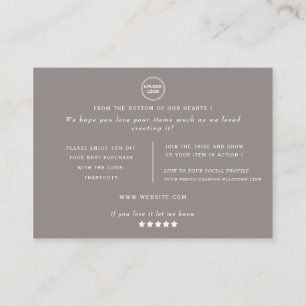 Cartão De Visita Obrigado minimalista e moderno com logotipo