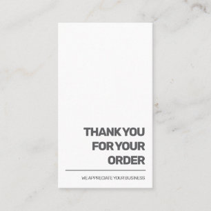 Cartão De Visita Obrigado minimalista você para sua ordem