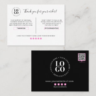 Cartão De Visita Obrigado Pelo Desconto Do Cliente Do Seu Pedido