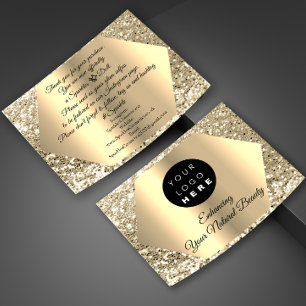 Cartão De Visita Obrigado Pelo Logotipo De Ouro De Encomenda
