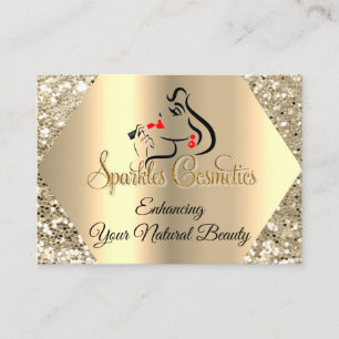 Cartão De Visita Obrigado Pelo Logotipo Do Glitter De Encomenda