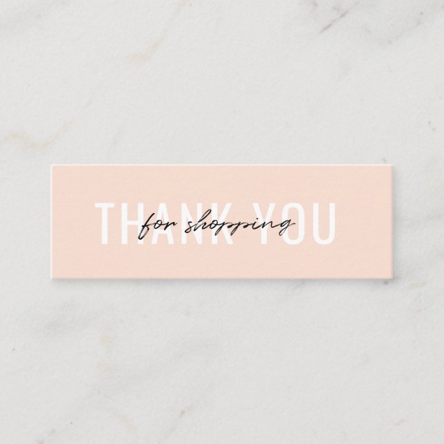 Cartão de visita Obrigado pelo seu pedido Minimali (Frente)