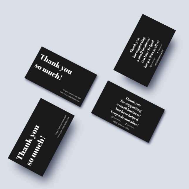 Cartão De Visita Obrigado Pelo Seu Pedido, Personalização De Pequen (Criador carregado)