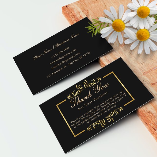 Cartão De Visita Obrigado Personalizado Nota Para O Cliente (Personalized Thank You Note For Customer Business Card)