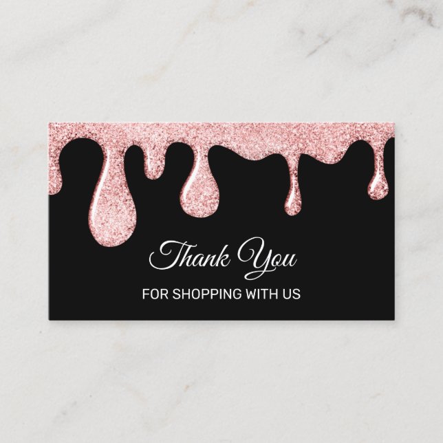 Cartão De Visita Obrigado Por Comprar Conosco Drivers Rosa Unhas (Frente)