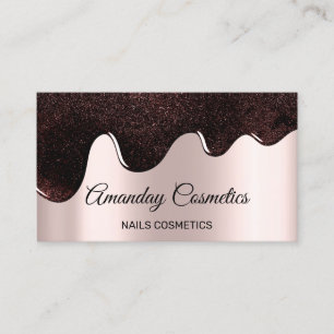 Cartão De Visita Obrigado Por Comprar Drives Rosa Unhas Makeup