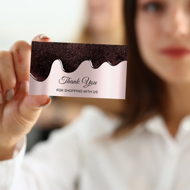 Cartão De Visita Obrigado Por Comprar Gotas De Rosa (Criador carregado)