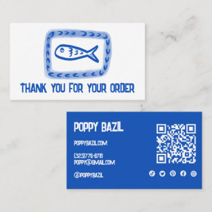 Cartão De Visita Obrigado por solicitar ícones sociais QR Code Fixe