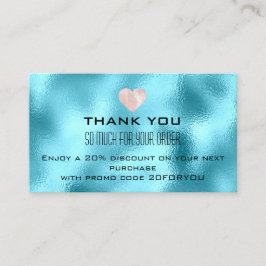 Cartão De Visita Obrigado Poshmark Instagr Desconto Ocean Heart