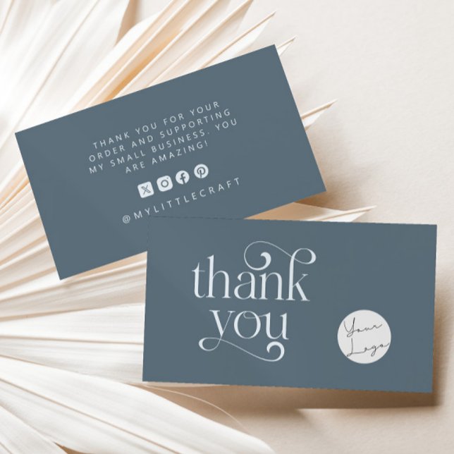 Cartão De Visita Obrigados De Rolamento Retroativo Para Comprar Azu (Criador carregado)