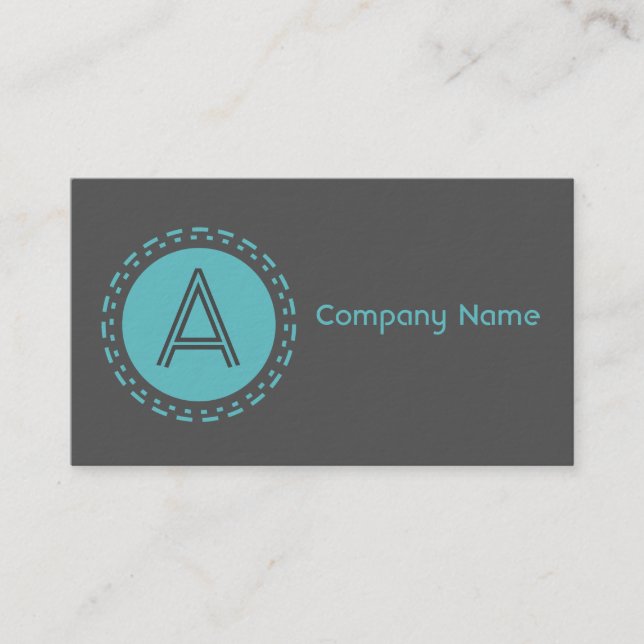 Cartão De Visita Obscuridade azul carimbada do ponto (Frente)