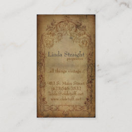 Cartão De Visita Obscuridade da elegância do vintage
