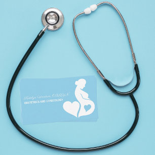 Cartão De Visita Obstetrícia Ginecologia Maternidade Ward Baby Blu