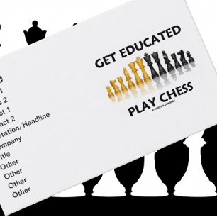 Cartão De Visita Obtenha Chess de Brincadeira (Reflexão sobre o Co