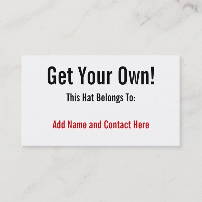 Cartão De Visita Obtenha seus próprios! (Frente)