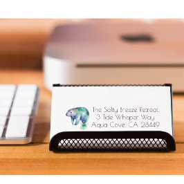 Cartão De Visita Ocean Whisper Manatee, custom