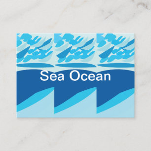 Cartão De Visita Oceano Mar Azul