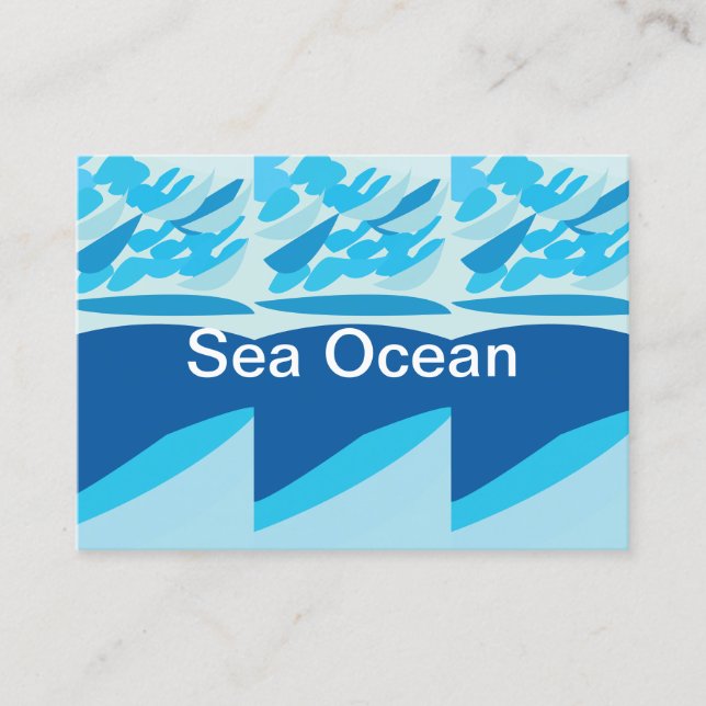 Cartão De Visita Oceano Mar Azul (Frente)