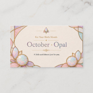 Cartão De Visita October Opal Birthstone Shop Card