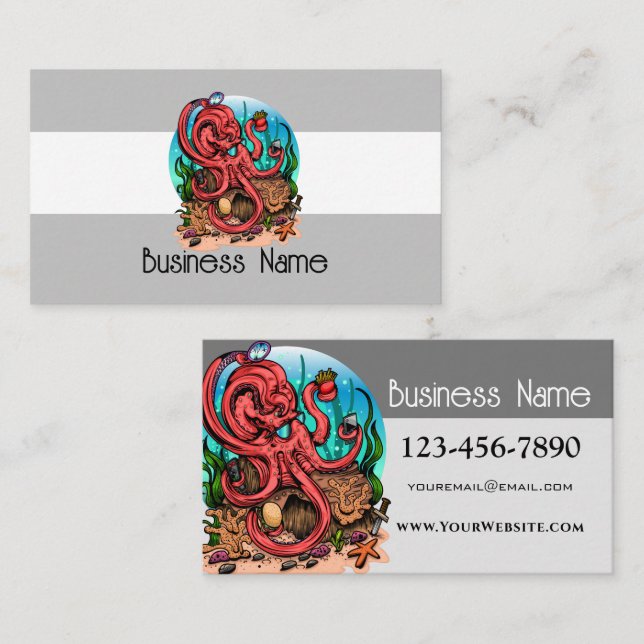 Cartão De Visita Octopus Multitarefa (Frente/Verso)